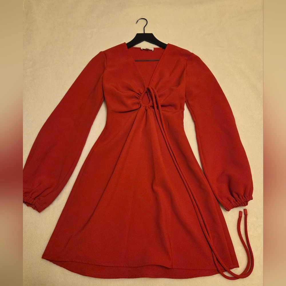 A.L.C. Leslie Cut Out V Neck Minidress, 0